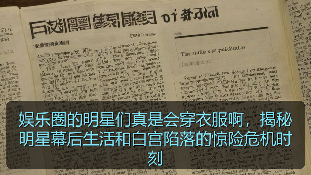 娱乐圈的明星们真是会穿衣服啊，揭秘明星幕后生活和白宫陷落的惊险危机时刻