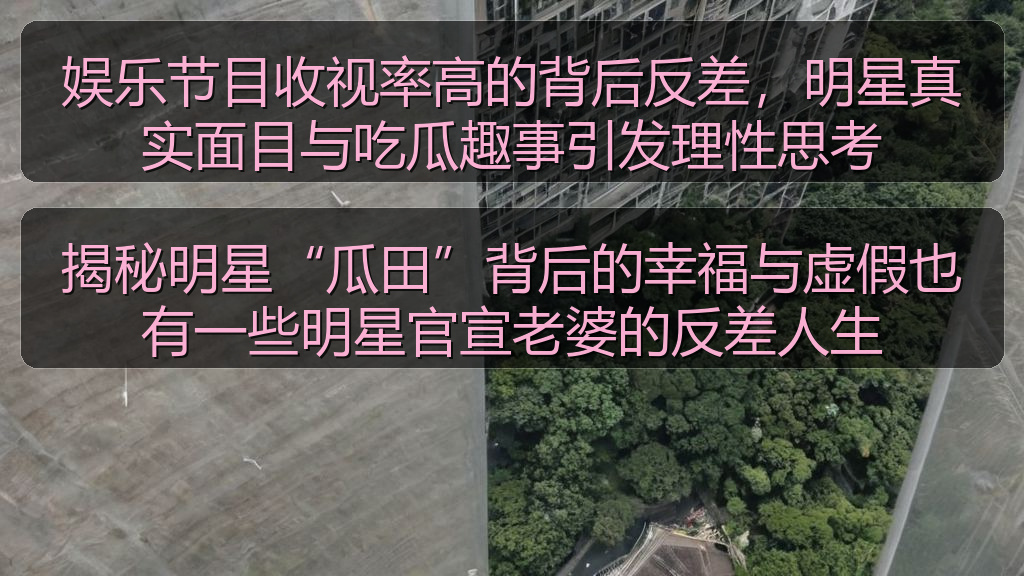 在线吃瓜 - 揭秘明星“瓜田”背后的幸福与虚假也有一些明星官宣老婆的反差人生