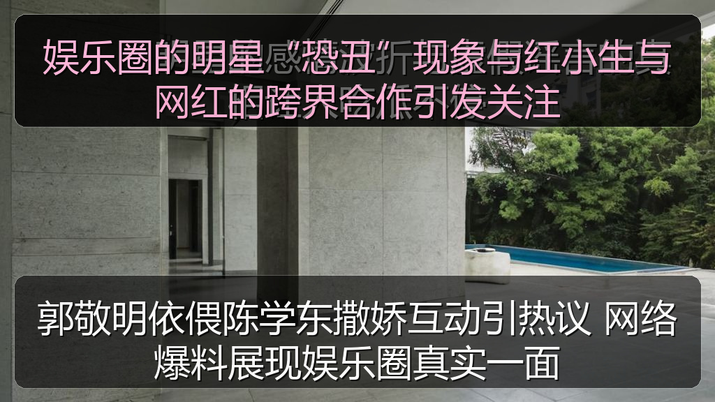 娱乐圈的明星“恐丑”现象与红小生与网红的跨界合作引发关注