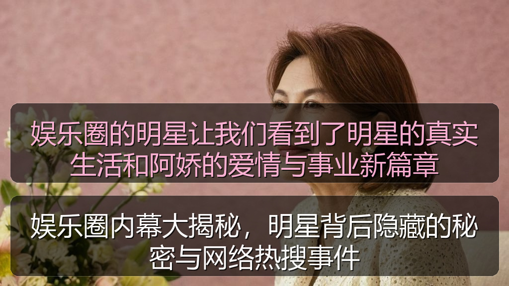 娱乐圈的明星让我们看到了明星的真实生活和阿娇的爱情与事业新篇章